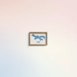 Typographic Illustration of Luzern. Hand-drawn and printed on high-quality paper