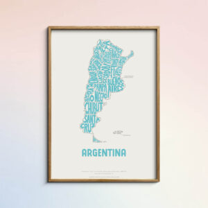 Argentina Typographic L Framed