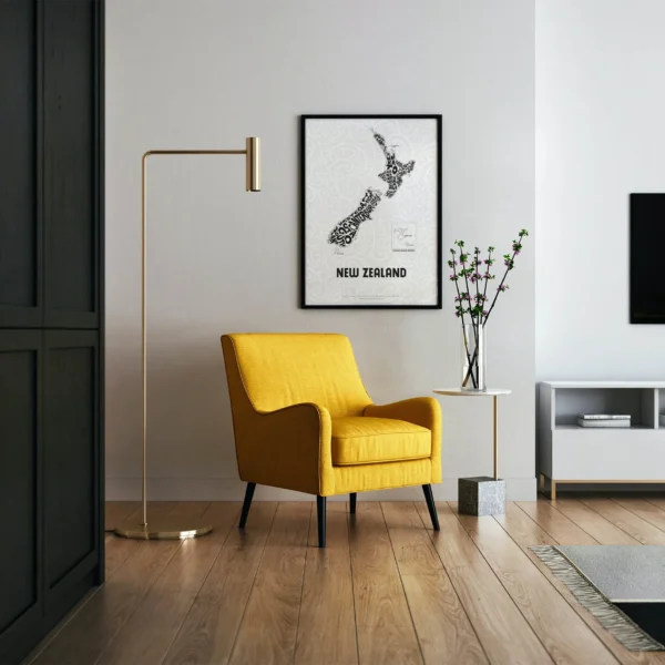 Typographic Illustration of Paris. Hand-drawn and printed on high-quality paper