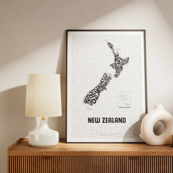 Typographic Illustration of Paris. Hand-drawn and printed on high-quality paper