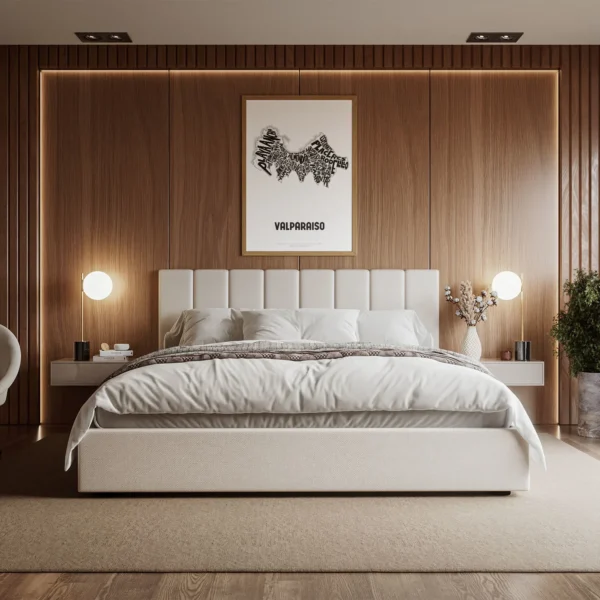 Typographic Illustration of Valparaiso. Hand-drawn and printed on high-quality paper